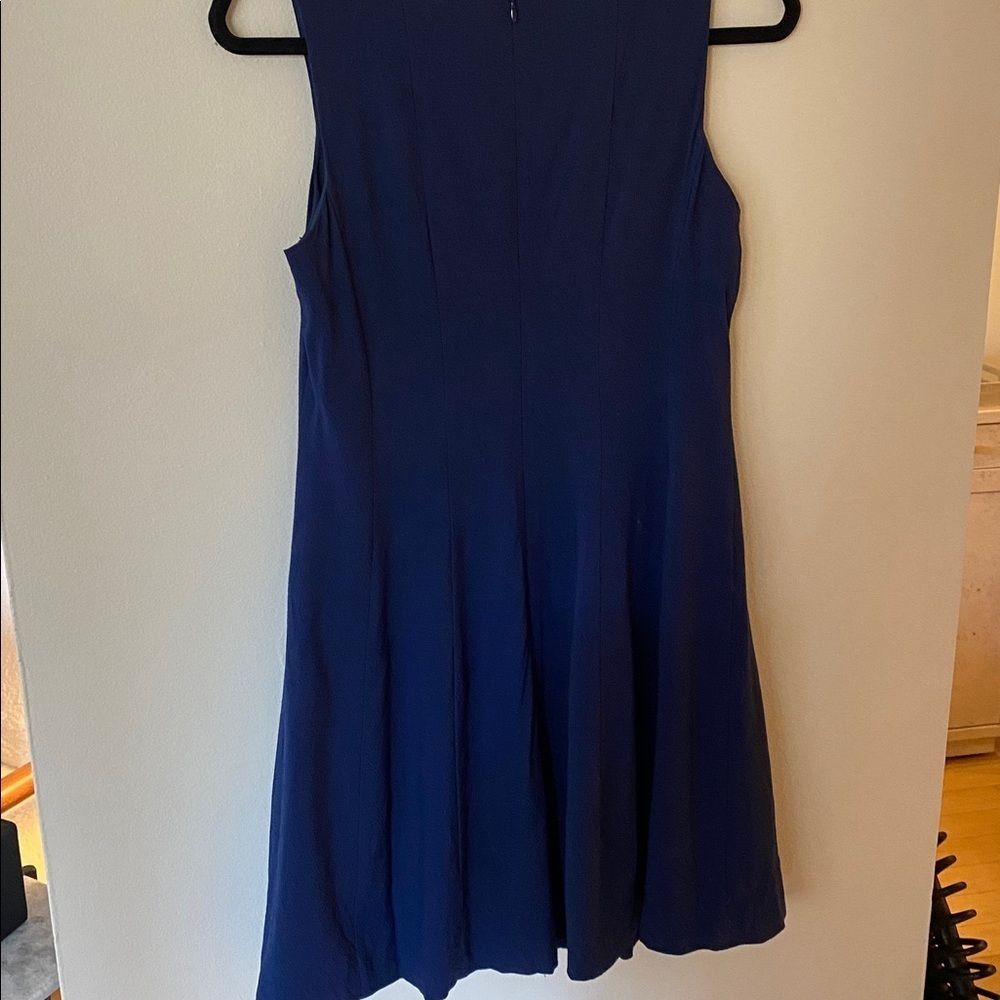 Theory Wool Blend Sleeveless Tilfi K Korka Blue Fit and Flare Mini Dress Size 6 - Picture 6 of 10